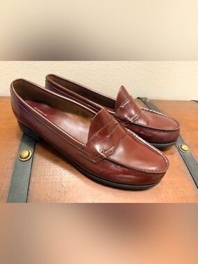 G.H. Bass & Co. Burgundy Leather Penny Loafers
